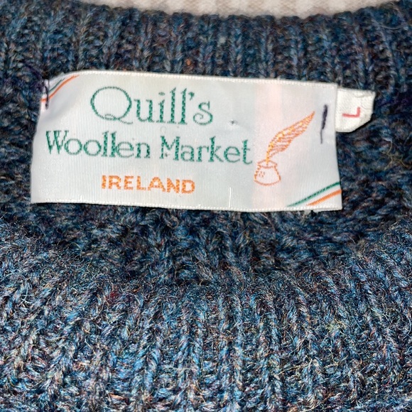 Quill’s Woolen Market, made in Ireland, wool sweater. Men L/XL like new cond. - Picture 3 of 7